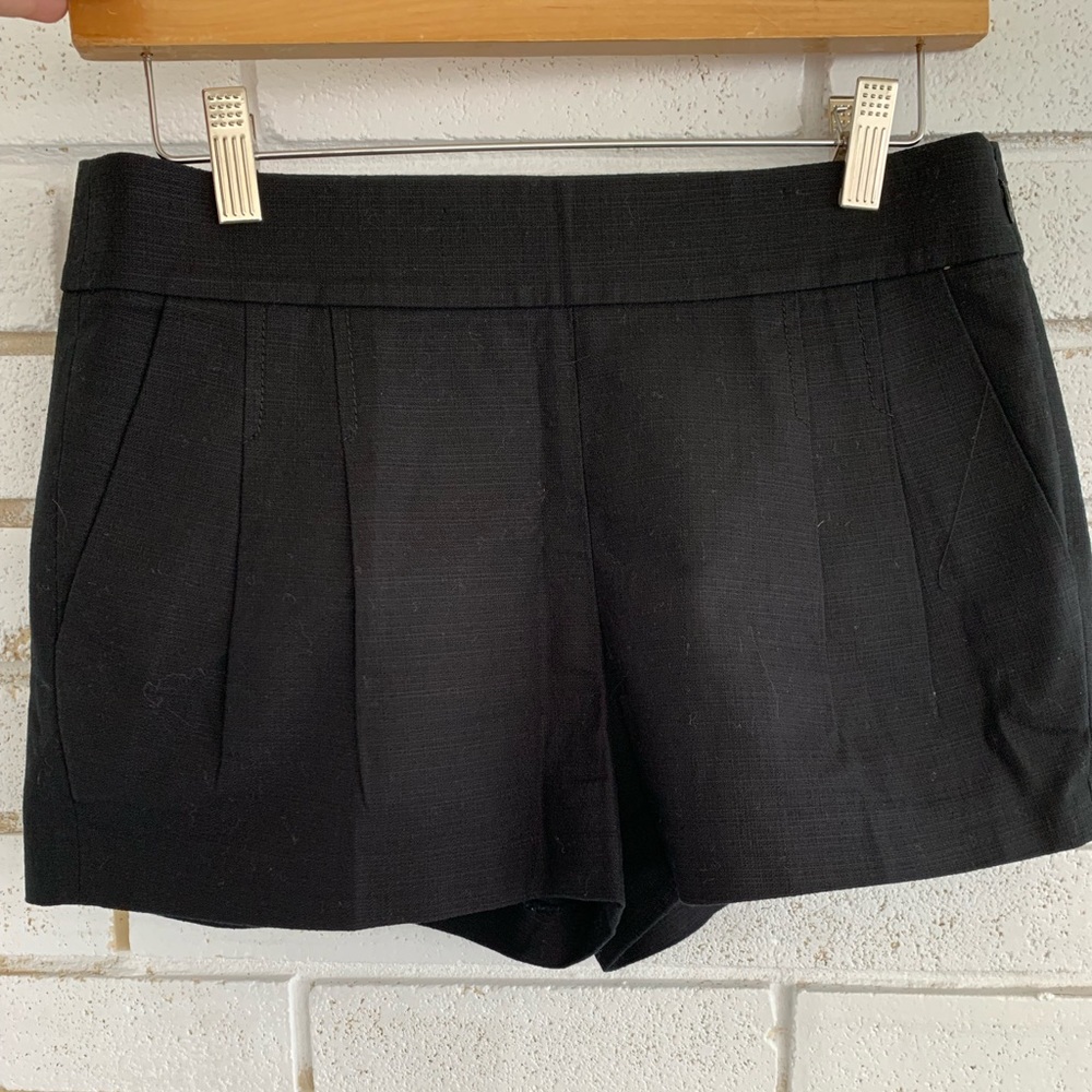 J.crew black pleated shorts